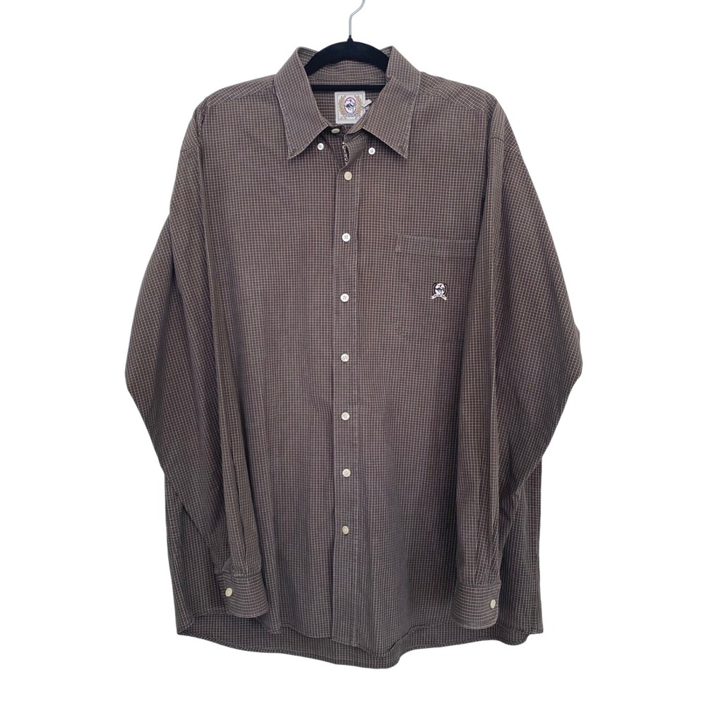 Cinch Mens Shirt Western Brown Red Plaid‎ Size XL